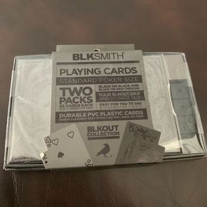 New Black Smith Two Packs Playing Cards w Dice